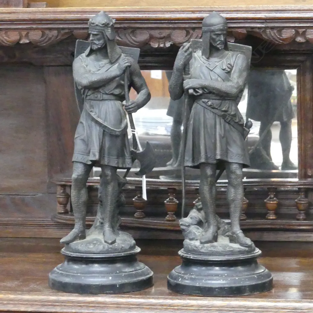 PR ANTIQUE SPELTER SOLDIER FIGURES H.380mm Image 1++