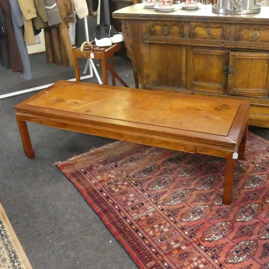 ORIENTAL HARD WOOD COFFEE TABLE 1420x530x405mm Image 1++