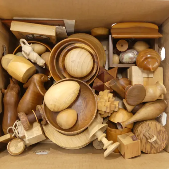 ASST. WOODEN ORNAMENTS, TOYS & PUZZLES ETC