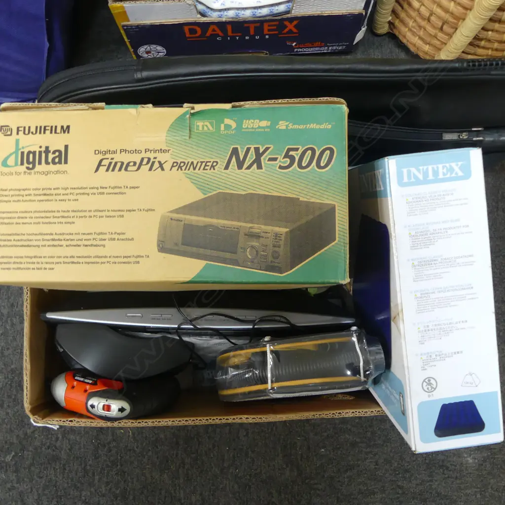 2 TENNIS RACKETS, AIR BED, PRINTER, CORDLESS DRILL ETC Image 1++