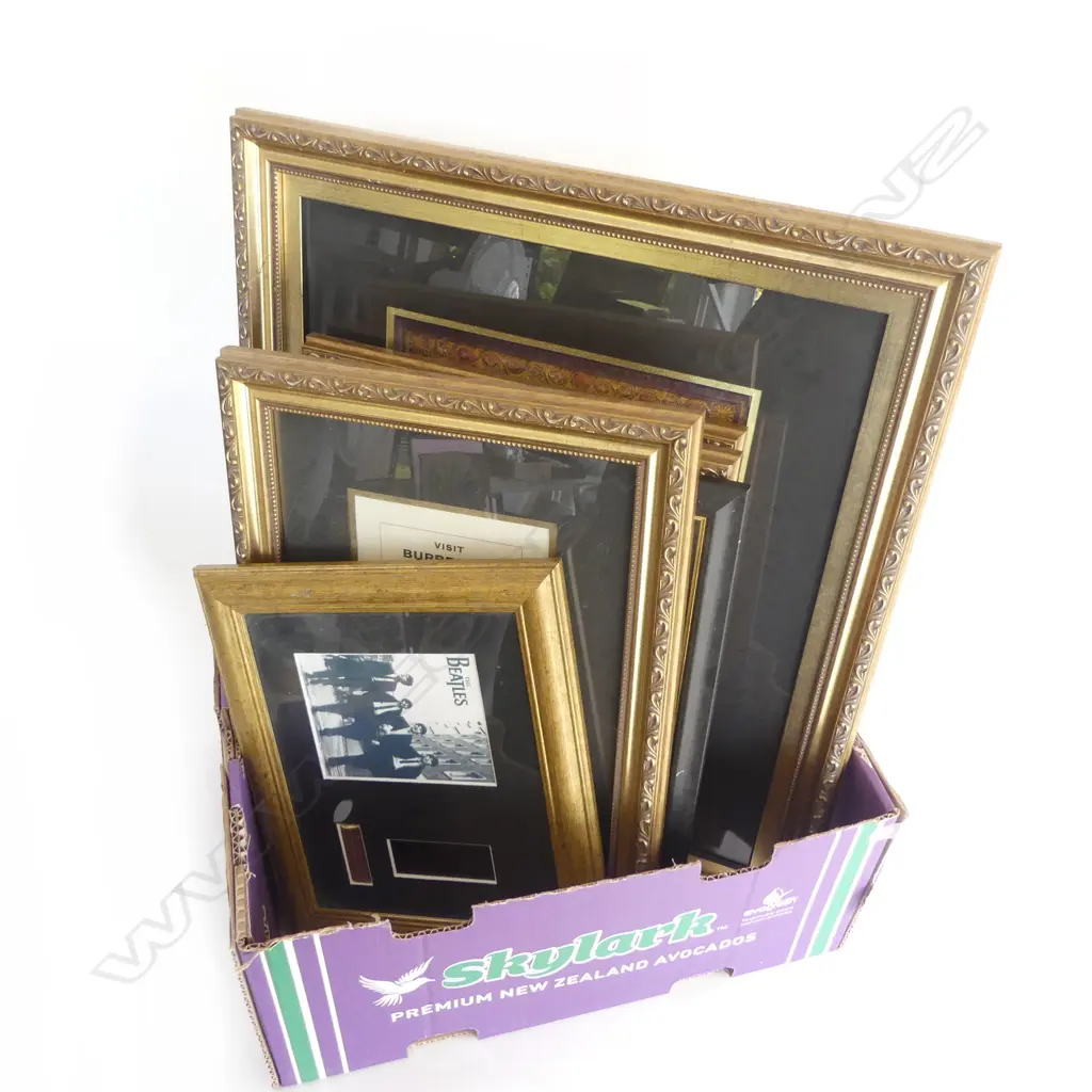 6 ASST FRAMED PRINTS; MEMORABILIA ETC Image 1++