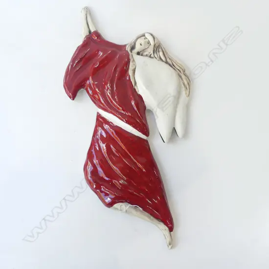 STUDIO POTTERY FLYING ANGEL BY WILLIAM JENNINGS, L.590mm