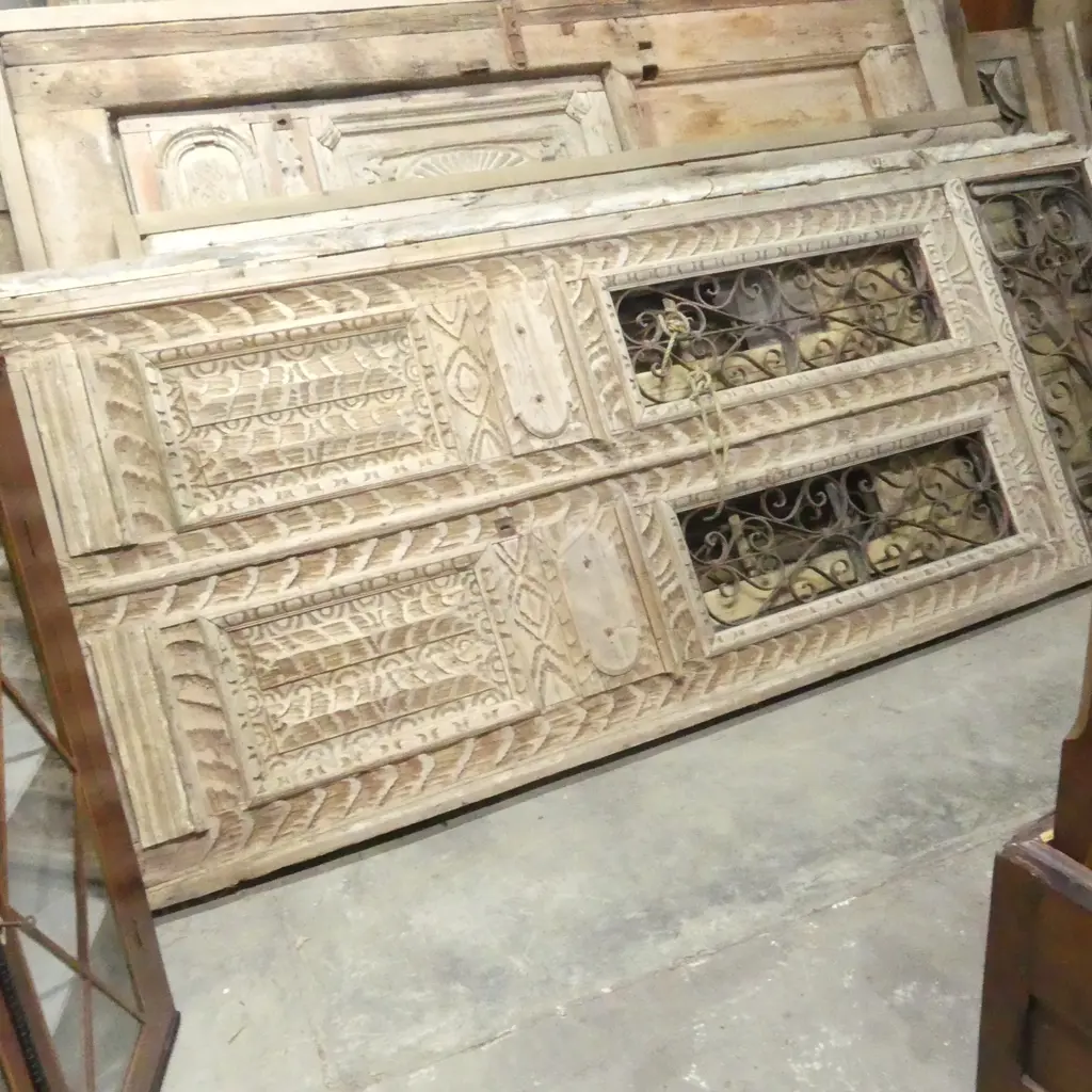 PR LGE EUROPEAN RUSTIC COUNTRY HOUSE DOORS w. WROUGHT IRON INSERTS 3000x1200mm Image 1++