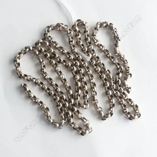 c1900 9ct YELLOW GOLD NECK CHAIN Belcher link needs repair 18.8gms