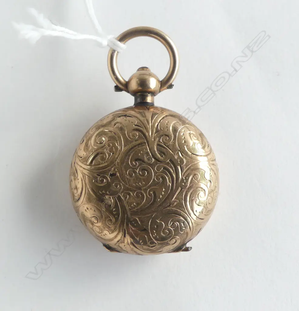 DENNISON c1900 GOLD PLATE ENGRAVED SOVEREIGN CASE Image 1++