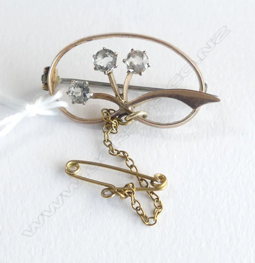 EDWARDIAN 9CT BROOCH 2.6gms Image 1++