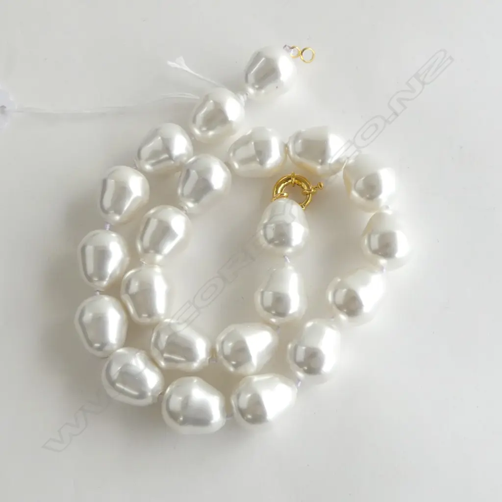 COSTUME BAROQUE PEARL NECKLACE L.450mm Image 1++