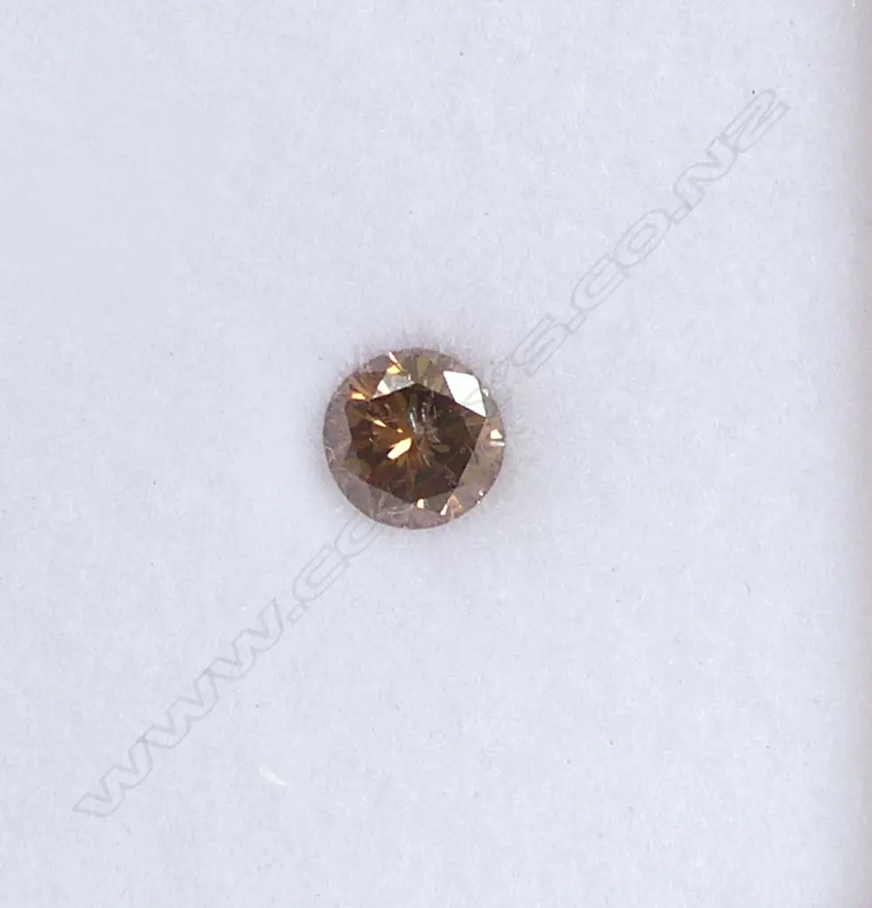 A  LOOSE DIAMOND ROUND COLOUR COGNAC 0.65CT Image 1++