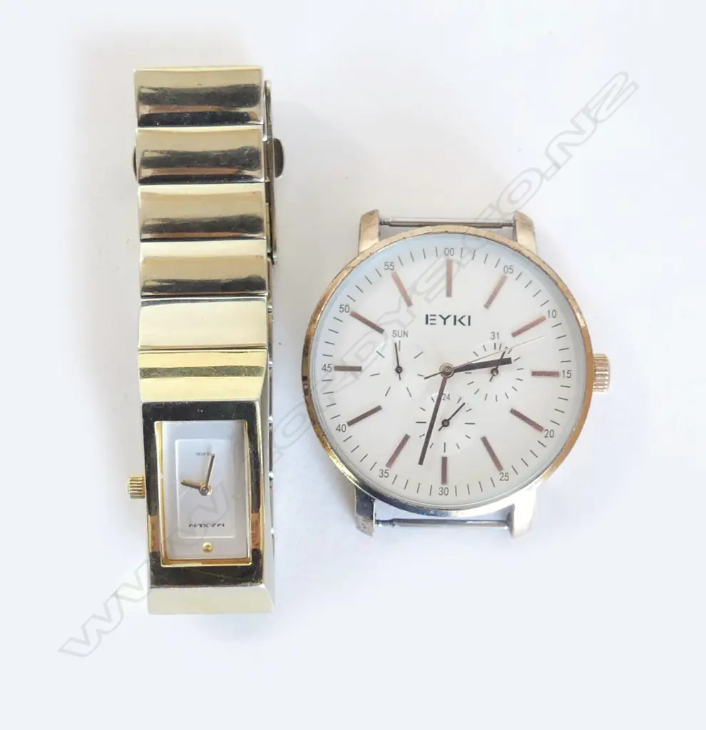 MAXUM LADIES WRISTWATCH AND EYKI GENT'S WATCH - NO STRAP Image 1++