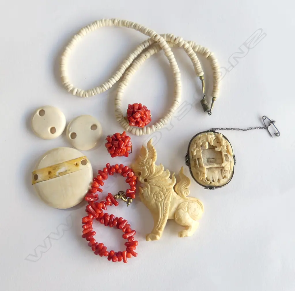 CORAL & IVORY JEWELLERY Image 1++