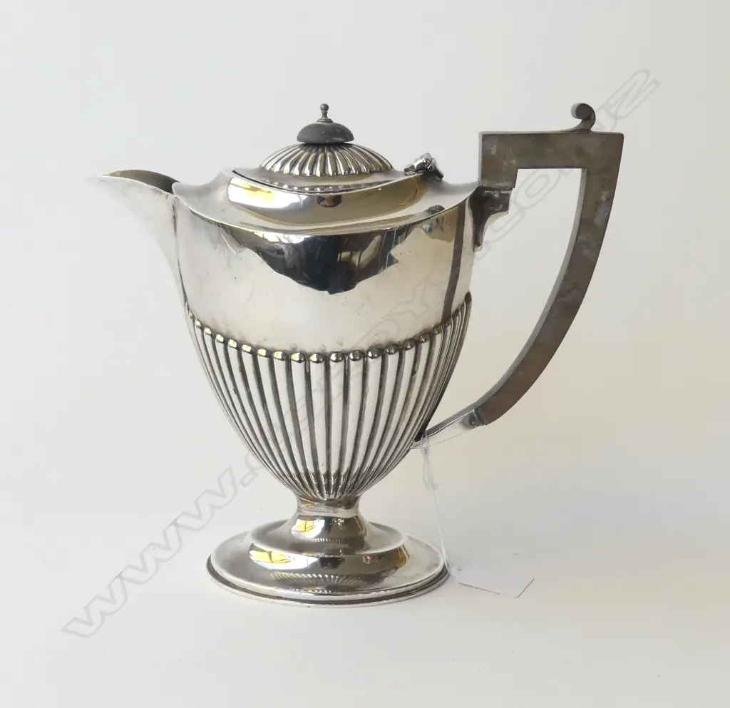 STG SILVER TEAPOT, FAULTED B'HAM 1914 H.210mm 486gms Image 1++