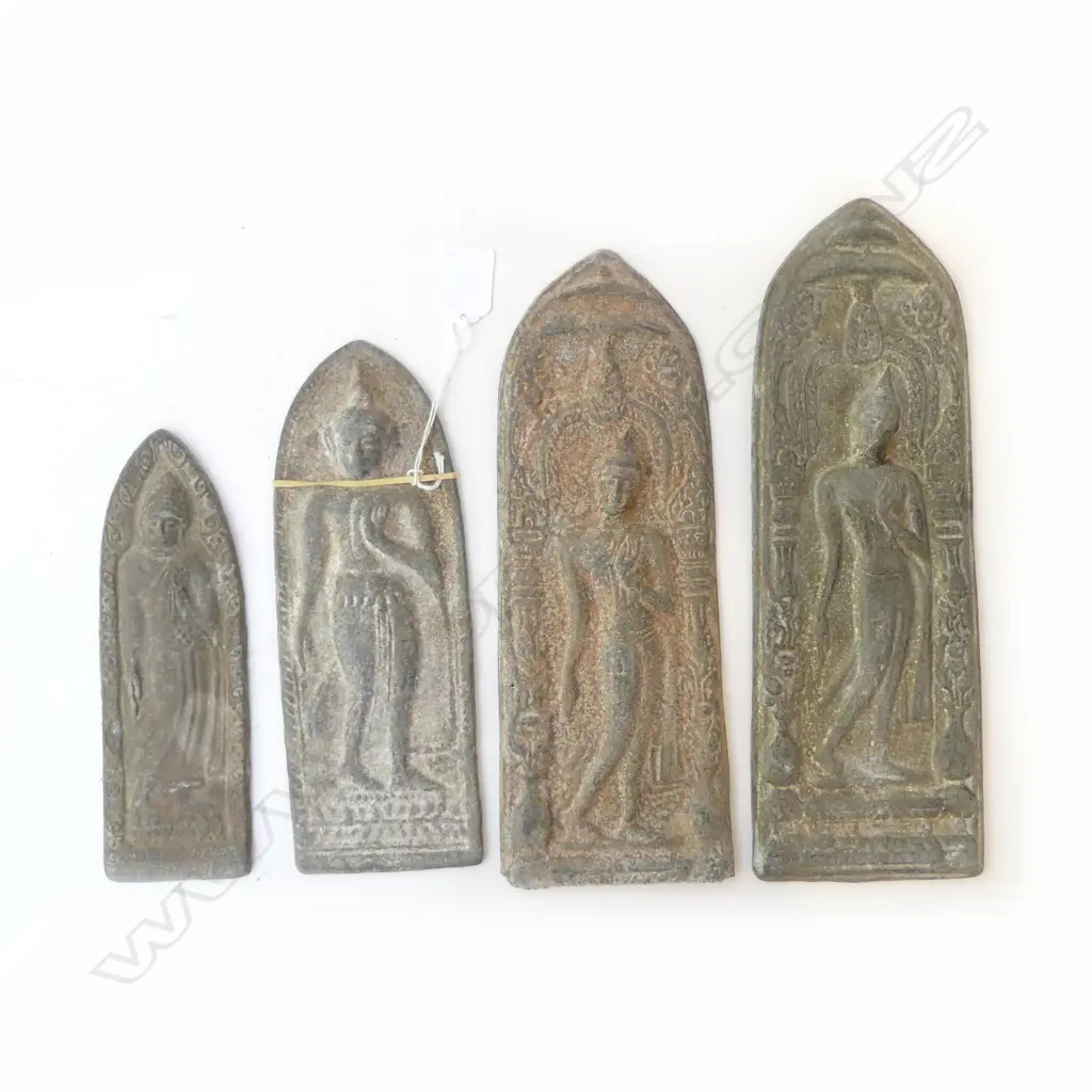 4 METAL RELIGIOUS PLAQUES [BRONZE?] H200-300MM Image 1++