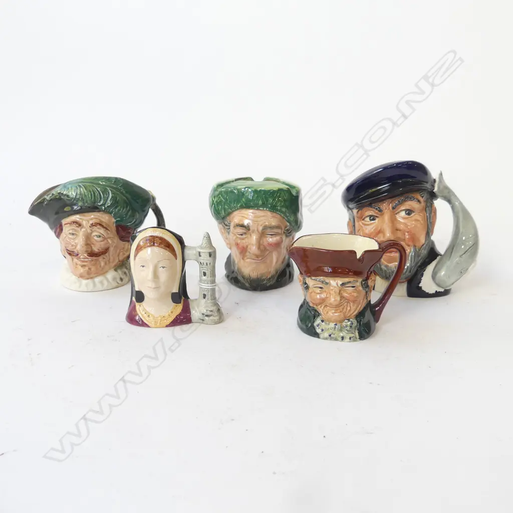 5 ROYAL DOULTON CHARACTER JUGS H.80mm Image 1++