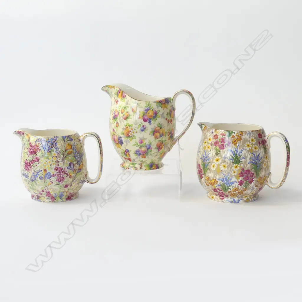 3 ROYAL WINTON CHINTZ JUGS H.145mm Image 1++