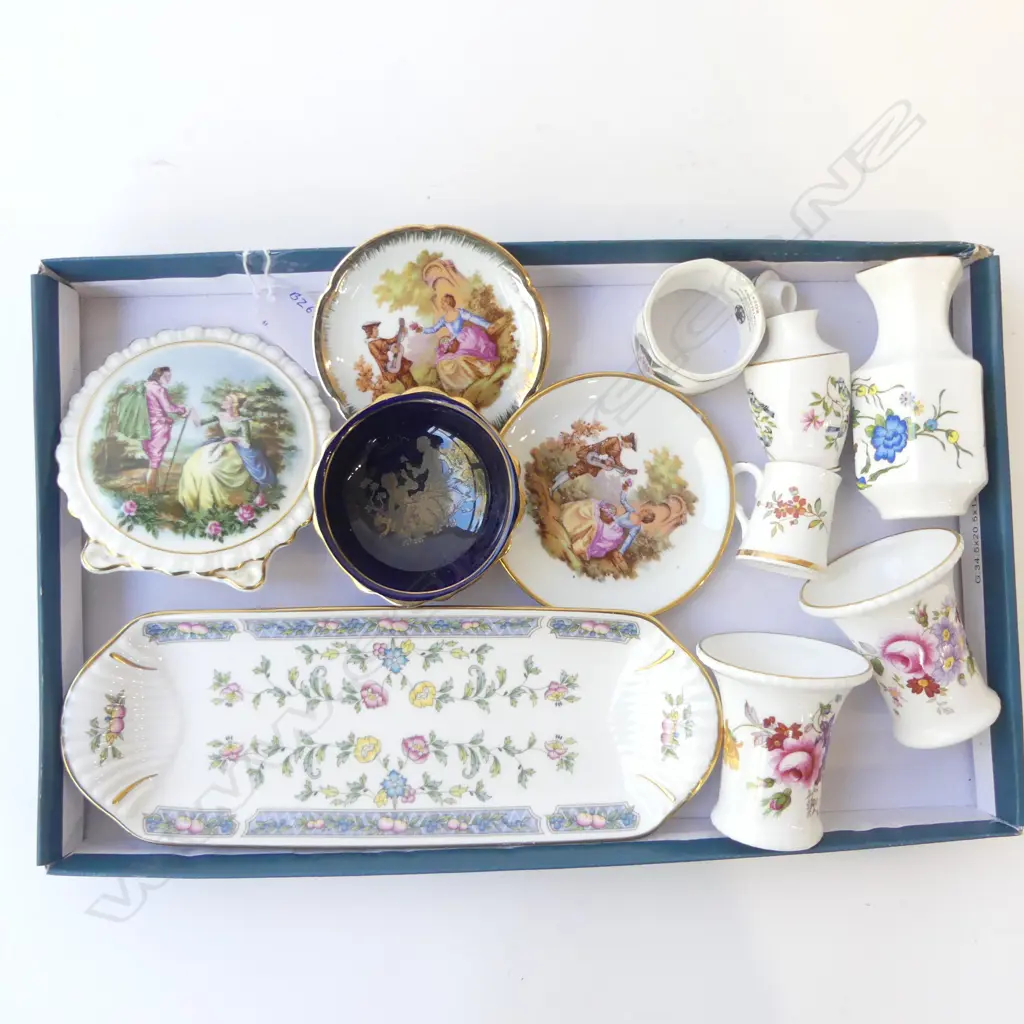 11 CHINA ITEMS – LIMOGES, ROYAL CROWN DERBY, AYNSLEY, ROYAL WORCESTER, HAMMERSLEY, SPODE ETC Image 1++