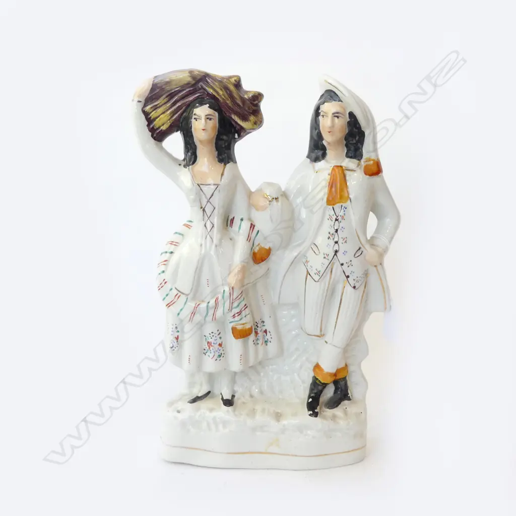 STAFFORDSHIRE FLAT BACK COUPLE H.310mm Image 1++