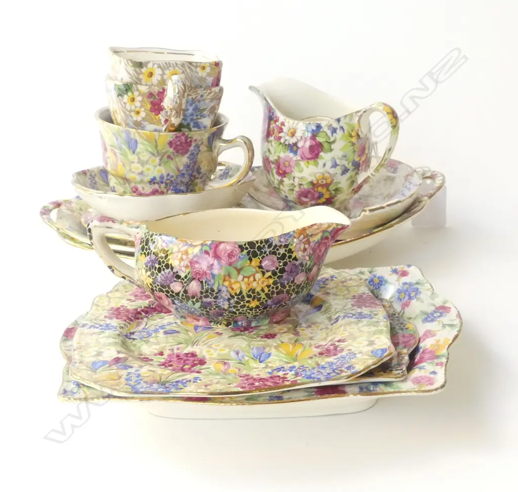 14 PCES ASST. CHINTZ CHINA Image 1++
