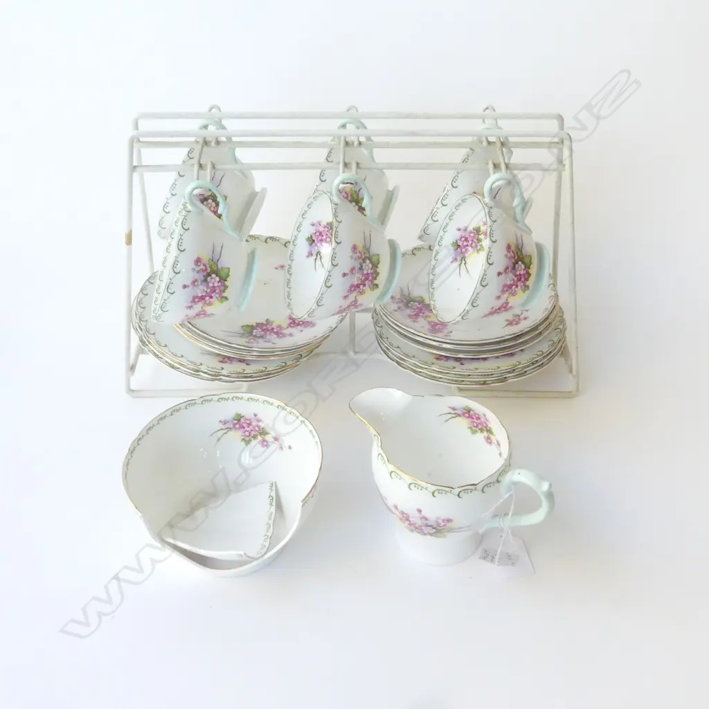6 SHELLEY TRIOS ON STAND + MILK & SUGAR (CLEAN BRAKE) Image 1++