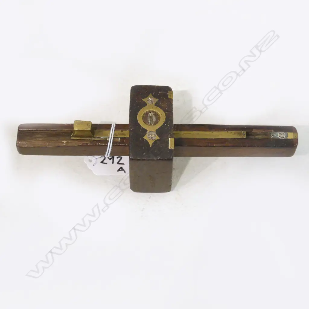 ANTIQUE MARKING GAUGE FOR WOODWORK OR METAL WORK A. GREEN R. BRUCE SHEFFIELD L. 20CM Image 1++