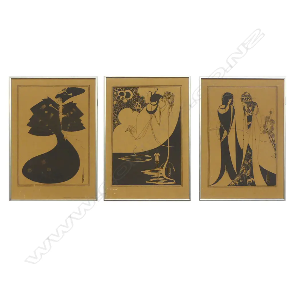 3 BEARDSLEY PRINTS 530x370mm Image 1++