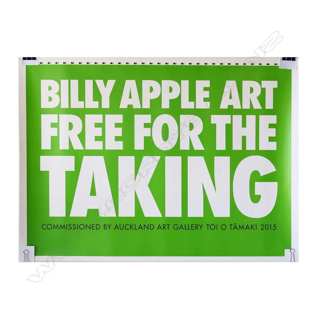 BILLY APPLE 'ART FREE FOR THE TAKING' POSTER, 640 x 900mm Image 1++