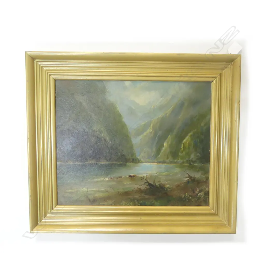F. BIANCHI, WANGANUI RIVER, OIL ON BOARD 300x370mm Image 1++