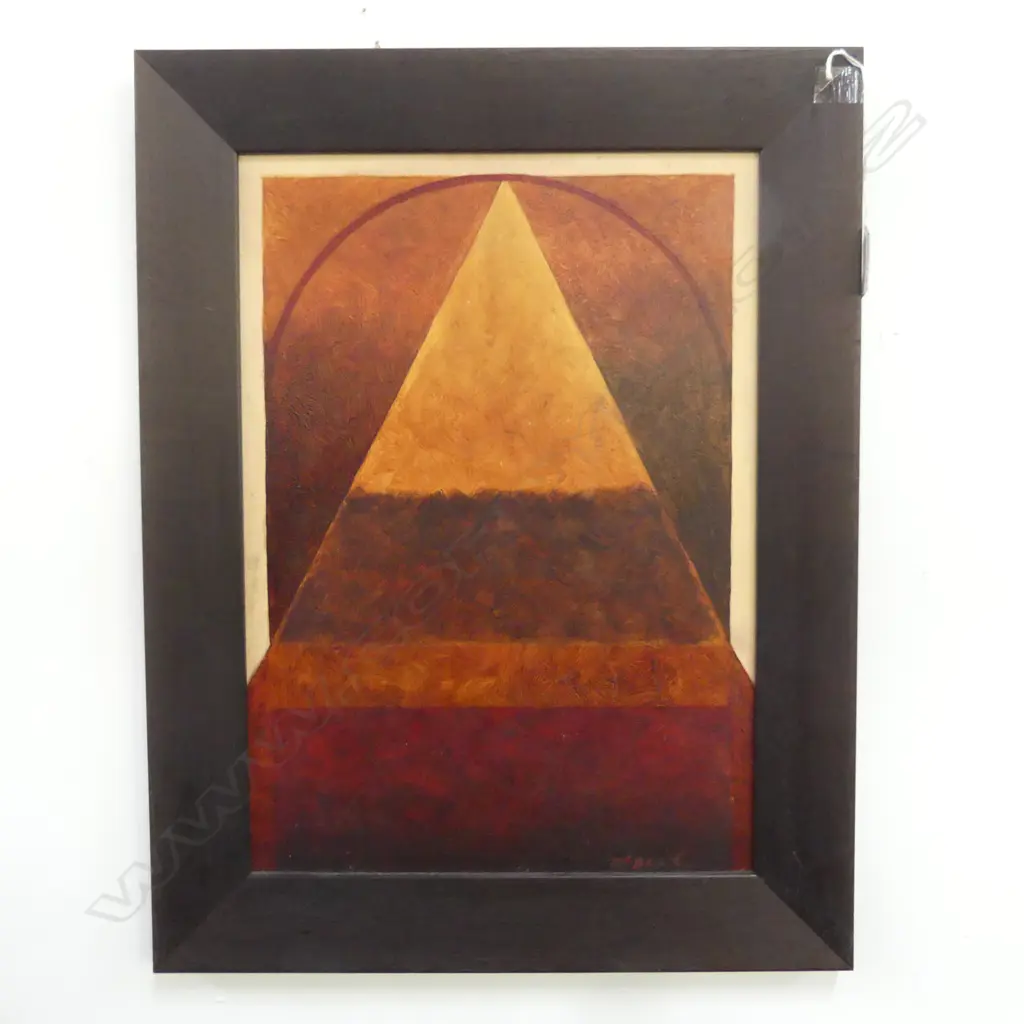 SARAH McBEATH, 'ORANGE PAINTING (PARAKIORE)', OIL ON BOARD 385x275mm Image 1++