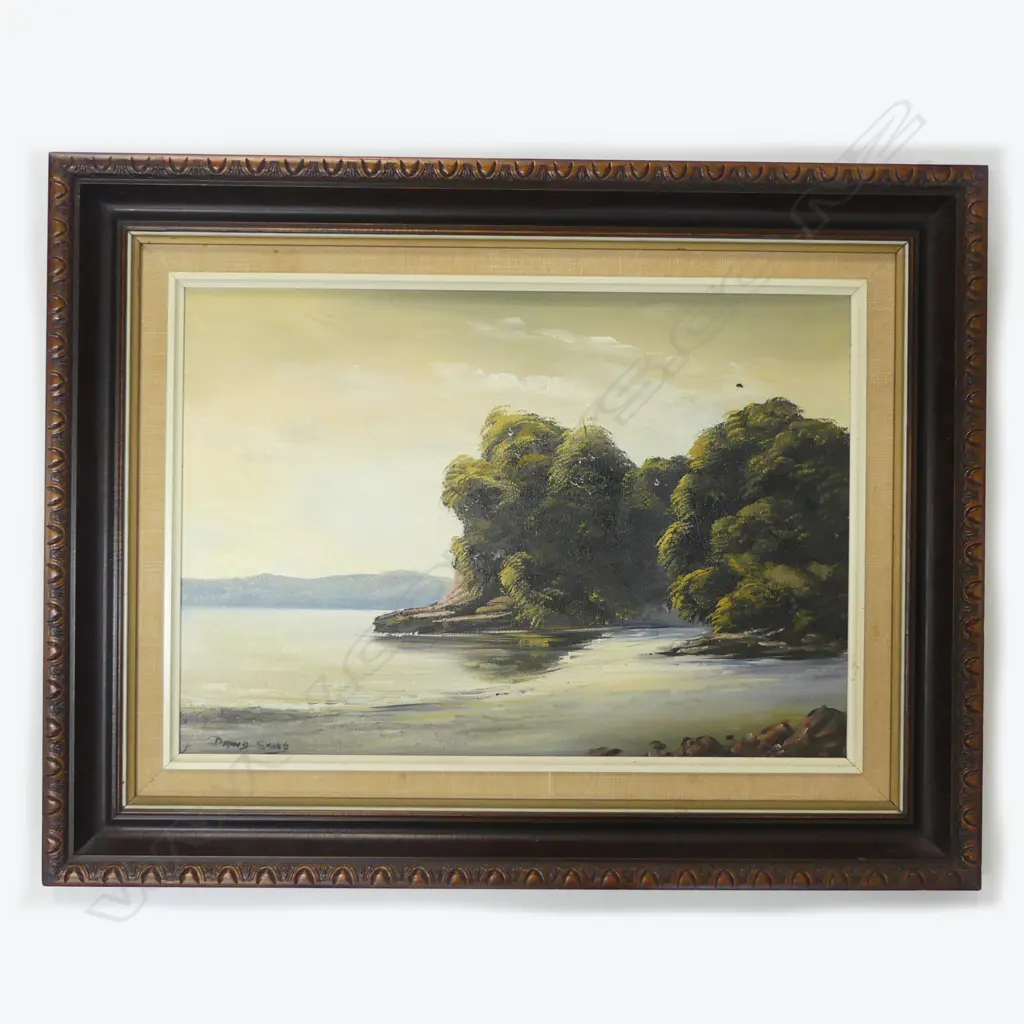 DAVID STONE 'FIRST LIGHT HOWICK BEACH' ACRYLIC ON BOARD 340x490mm Image 1++