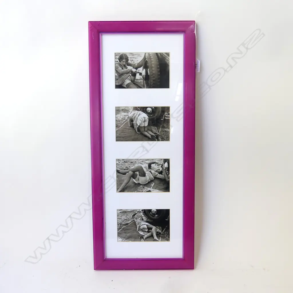 4 FRAMED RACY 1920s PHOTO PRINTS 650x270mm overall Image 1++