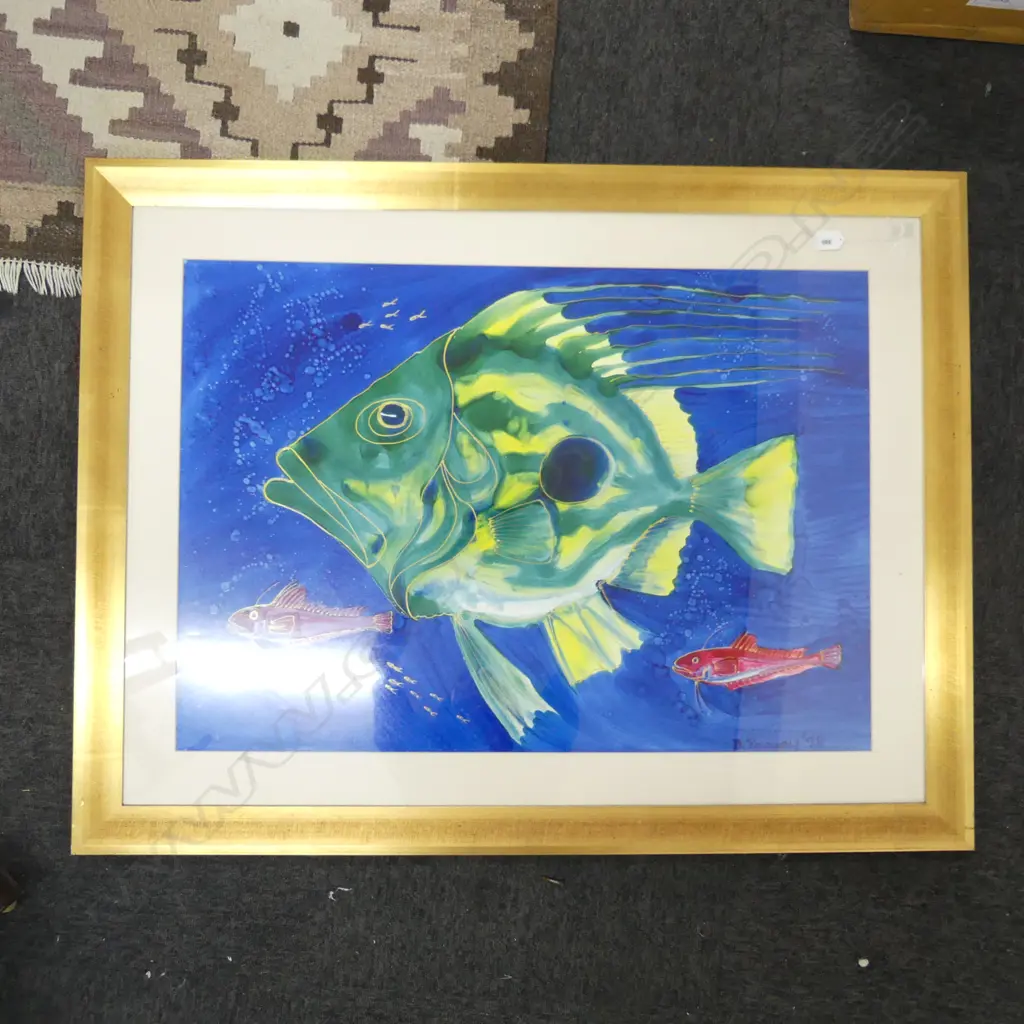 D.VASSEY, JOHN DORY & GURNARD, LARGE SEASCAPE, 860 x 1120mm Image 1++