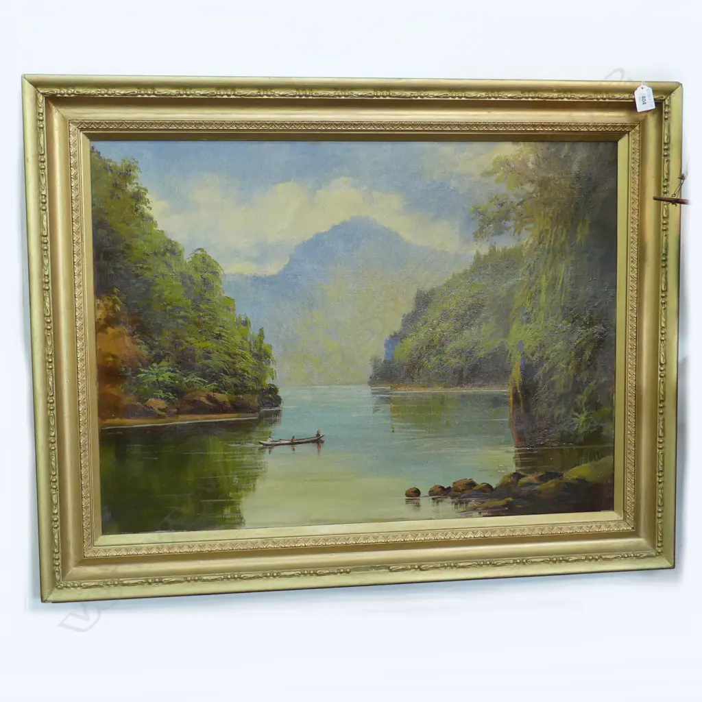 ARTIST UNKNOWN, WANGANUI RIVER, OIL ON CANVAS 550x750mm Image 1++