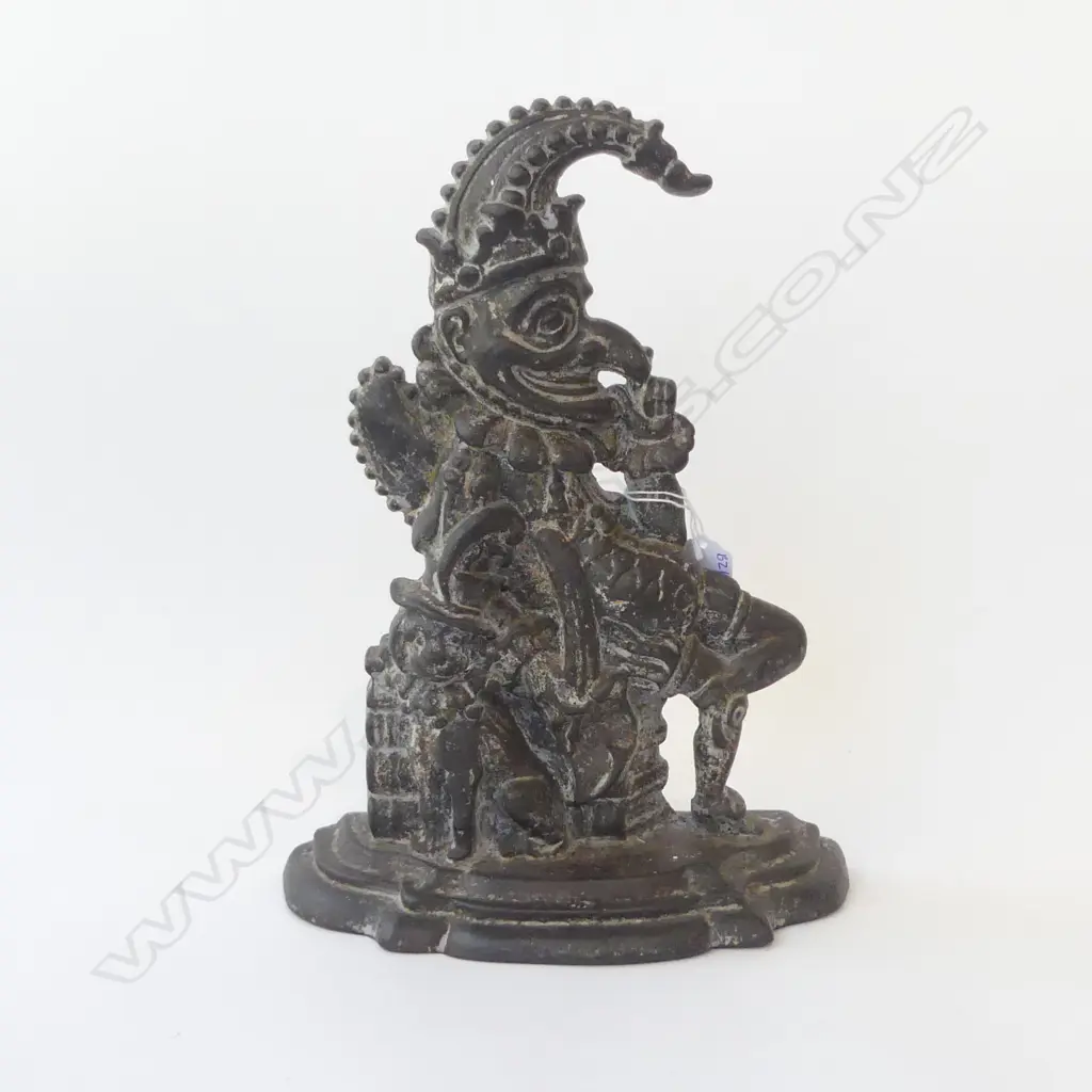 VICTORIAN ‘PUNCH’ CAST IRON DOOR STOP C.1880’S H.320MM Image 1++