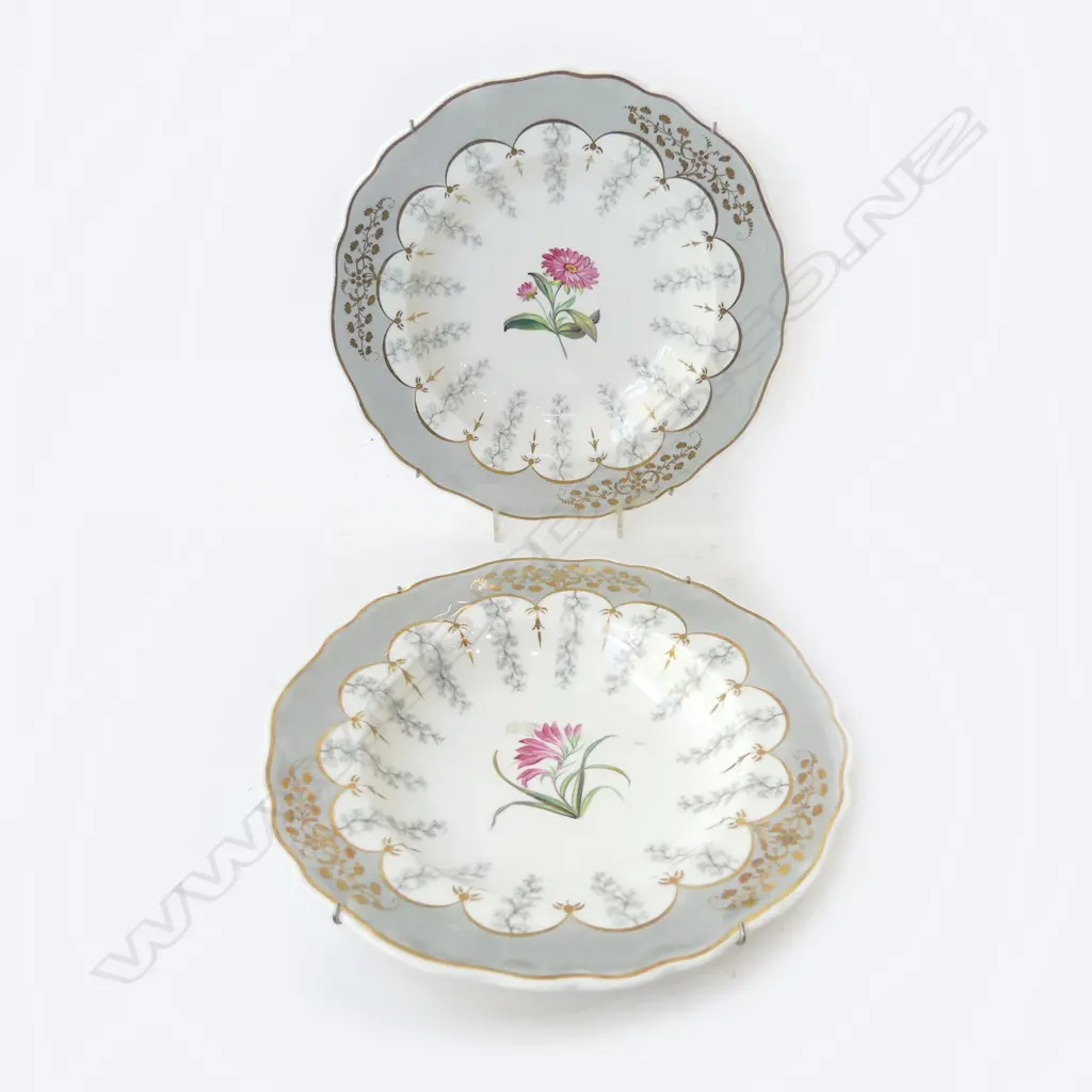 PR CHAMBERLAINS WORCESTER SOUP PLATES 265mm dia Image 1++