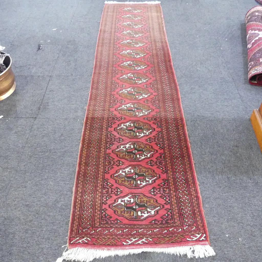 HAND KNOTTED WOOL PILE RUNNER 2870x700mm Image 1++