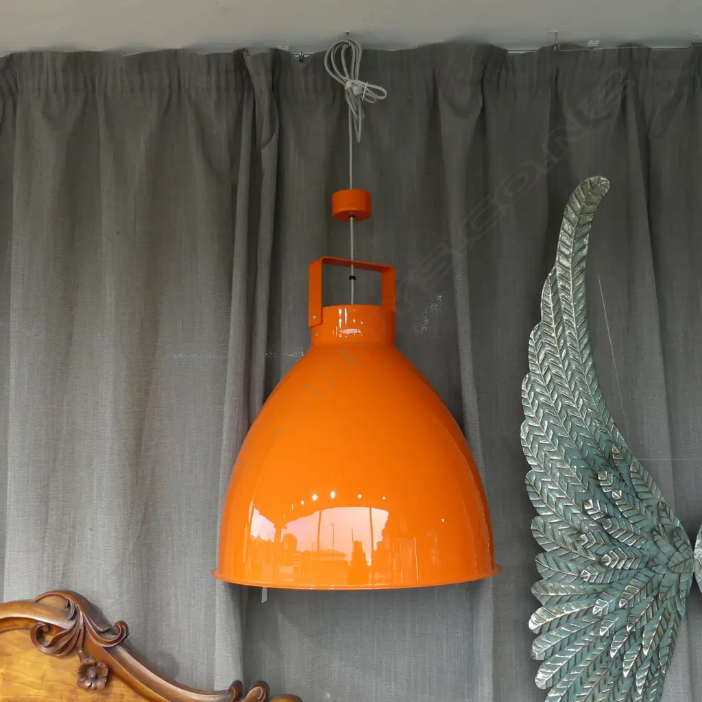 LG ORANGE LIGHT FITTING - JIELDE FRANCE H.600mm, 545mm dia Image 1++