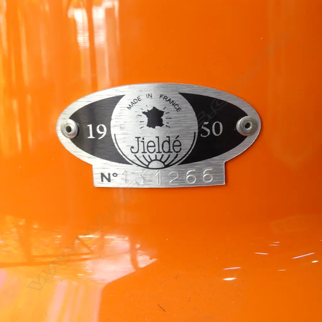 LG ORANGE LIGHT FITTING - JIELDE FRANCE H.600mm, 545mm dia Image 1++