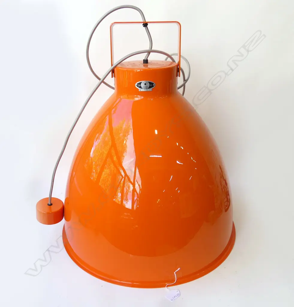 LG ORANGE LIGHT FITTING - JIELDE FRANCE H.600mm, 545mm dia Image 1++