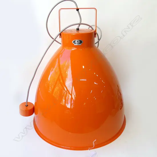 LG ORANGE LIGHT FITTING - JIELDE FRANCE H.600mm, 545mm dia