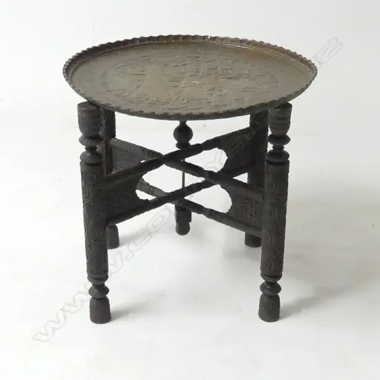 FOLDING INDIAN TRAY TABLE 550mm dia