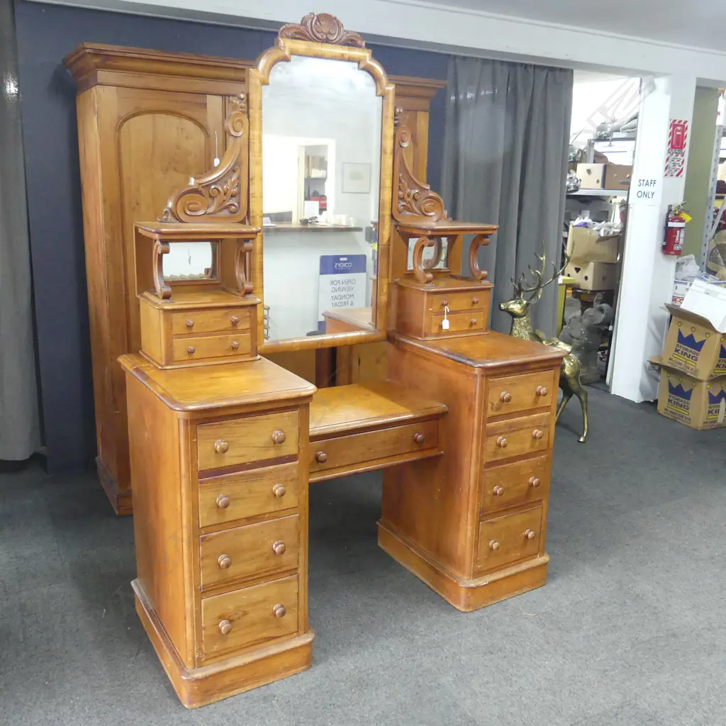 COLONIAL KAURI DRESSING TABLE 1500 x 640 x 2150mm (see long description for history) Image 1++