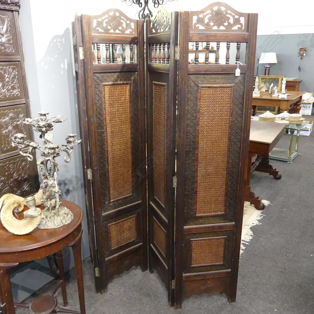 4 PANEL ORIENTAL SCREEN 1820x410mm Image 1++