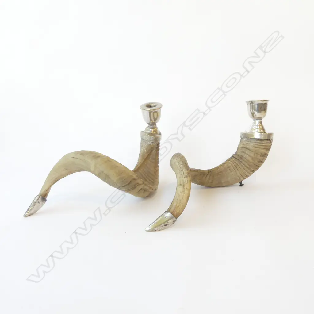 PR HORN CANDLESTICKS W.360mm Image 1++