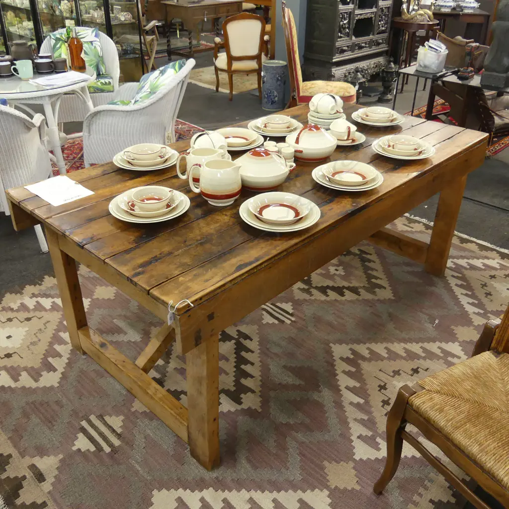 CORSO DI FIORI RUSTIC KAURI & MATAI PLANK TOP DINING TABLE 1840x940x780mm Image 1++