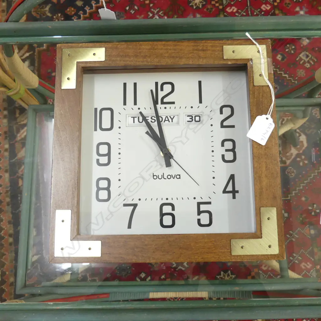 BULOVA WALL CLOCK 270x270mm Image 1++