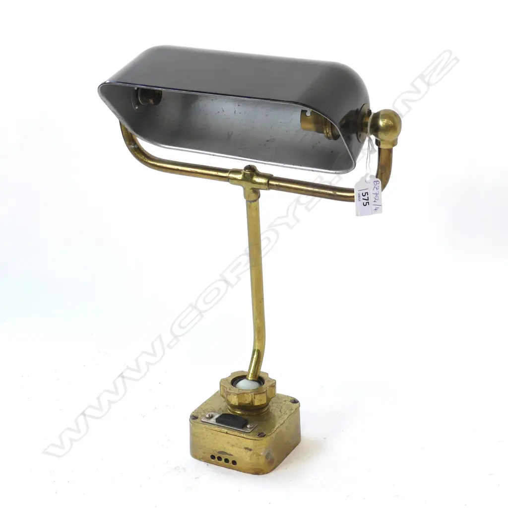 WALL MOUNTED BANKERS LAMP EX. HMNZS MONOWAI L.430mm Image 1++