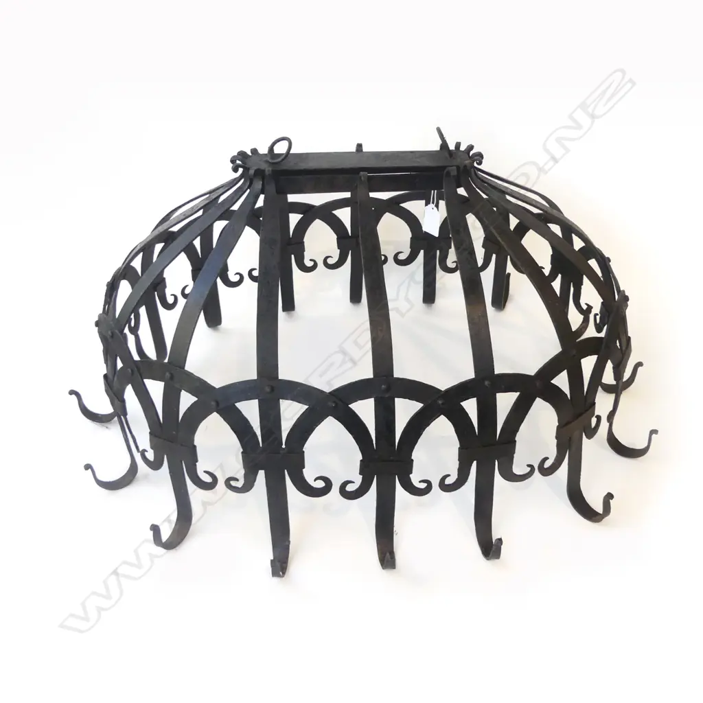 WROUGHT IRON KITCHEN POT RACK 540x740x370mm Image 1++