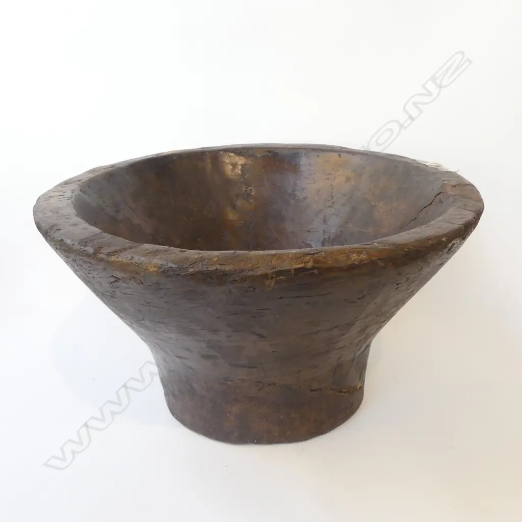 LARGE WOODEN BOWL H.280mm, 490mm dia Image 1++