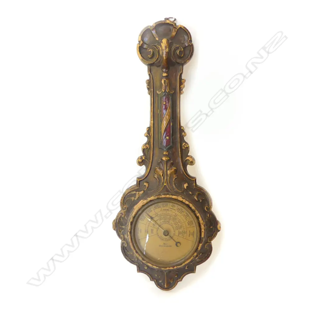 SMALL VINTAGE BANJO BAROMETER H490MM Image 1++