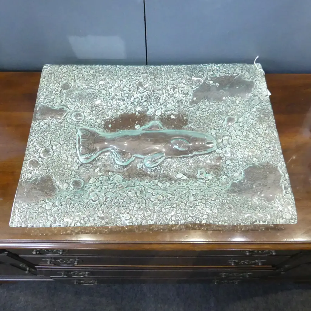 LG GLASS FISH PLATTER 440x595mm Image 1++
