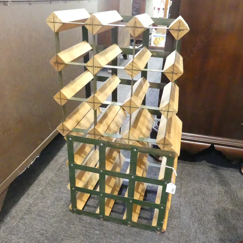 2 INDUSTRIAL STYLE 3x3 WINE RACKS 320x320mm Image 1++